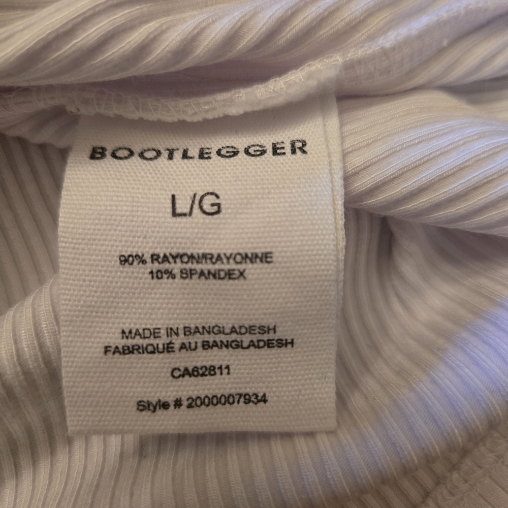 Women's White Ribbed Tank Top - Picture 6 of 7